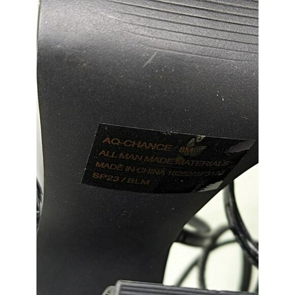 Aqua Chance Strappy Open Toe Platform Block Heels Black Size 8 (MSRP $118) - Picture 9 of 10